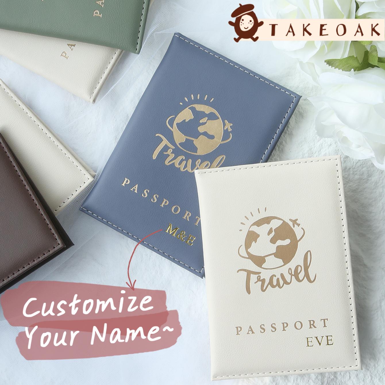 Travel Accessories Gifts For Her - 2-teiliges Passhüllen-Set für Paare, personalisiert mit