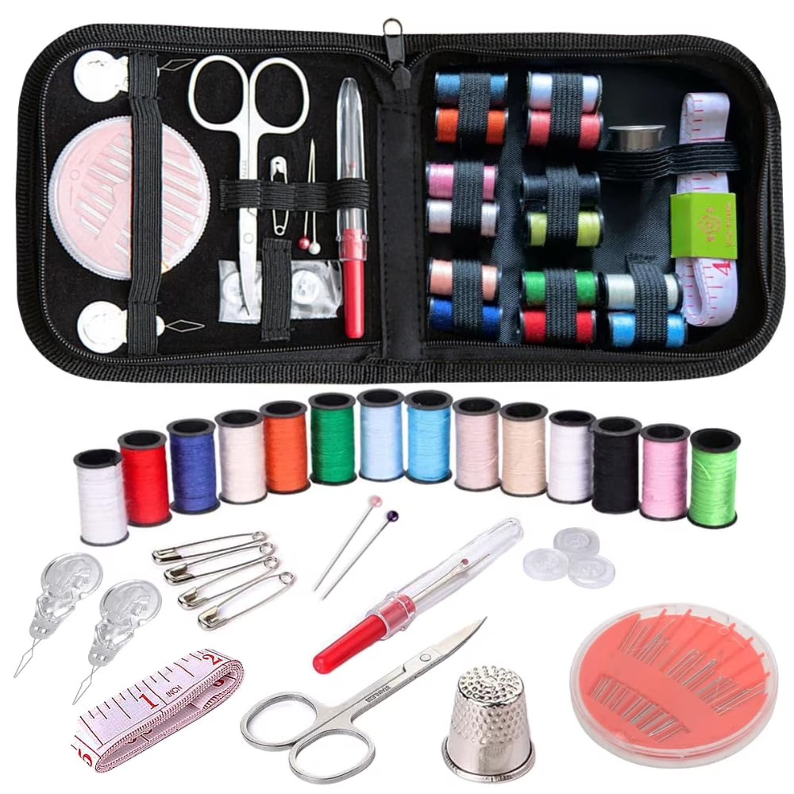 Travel Accessories To Sew - Reise-Nähset, 59-teiliges tragbares Set für unterwegs,