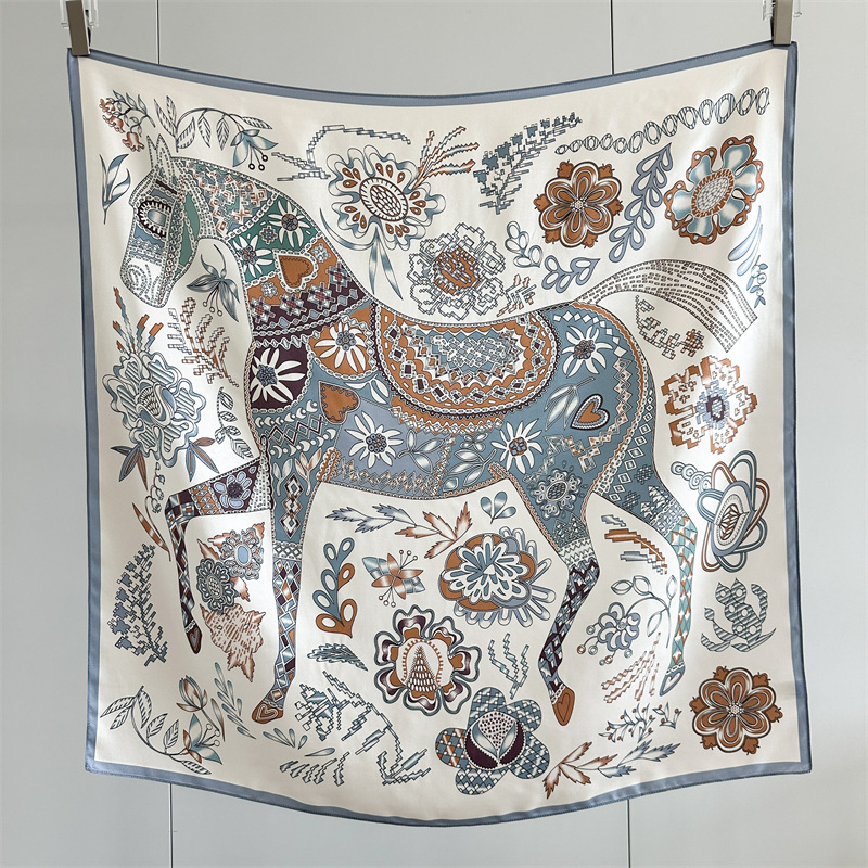 Travel Accessories Gifts - Pferdemuster Damen 90CM Bandanas 90 Schals