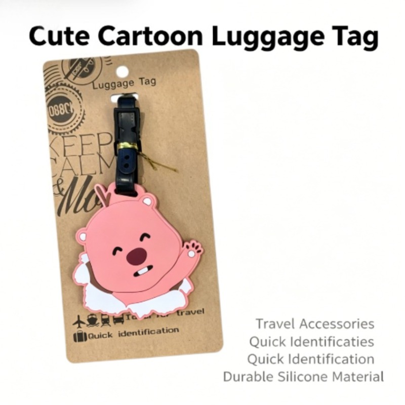 Travel Accessories For Kids - Kawaii Pororo Loopy Beaver Gepäckanhänger, Niedlicher