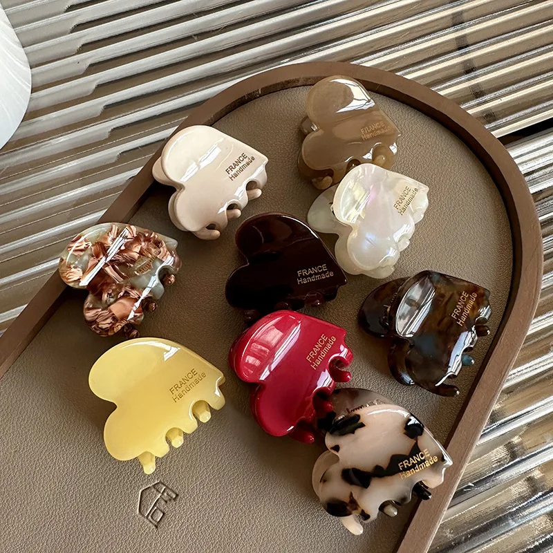Travel Accessories For 4 Year Old - Kleine Haarklammer aus Acetat, Niedliche Herzförmige
