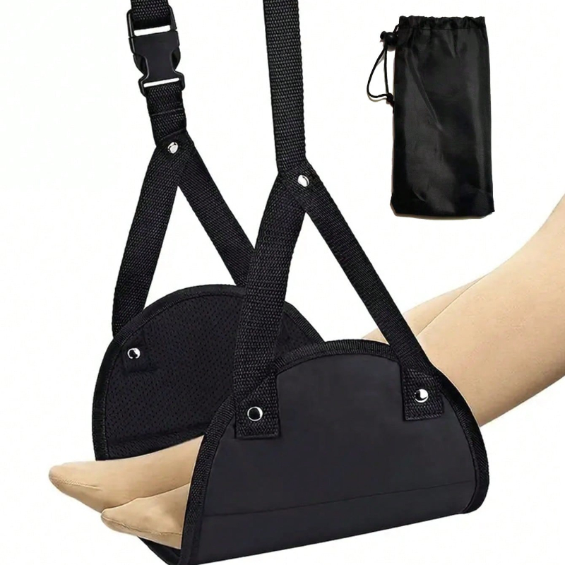 Travel Accessories In Train - Tragbare verstellbare Fußstützen-Hängematte für Flugzeugreisen, langer