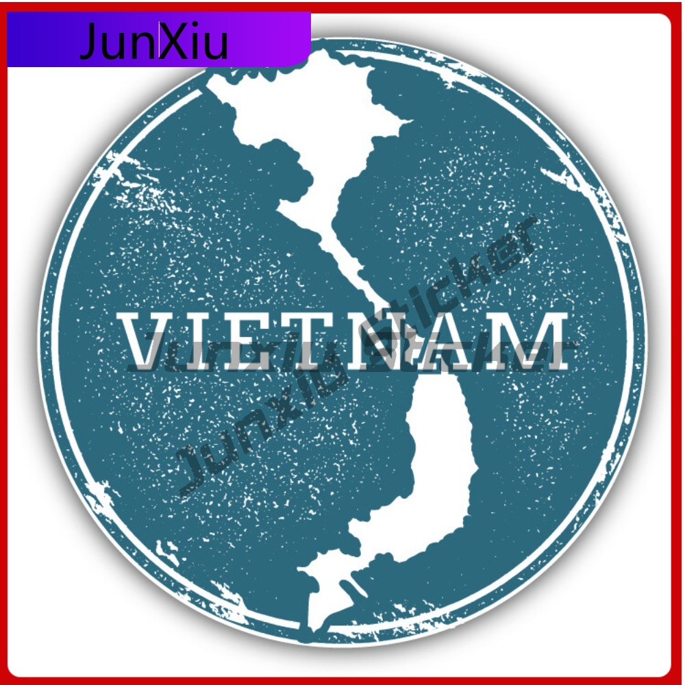 Travel Accessories Vietnam - Vietnam-Karte, kreativer Aufkleber, Reisestempel, Autoaufkleber, Stoßstangenaufkleber,