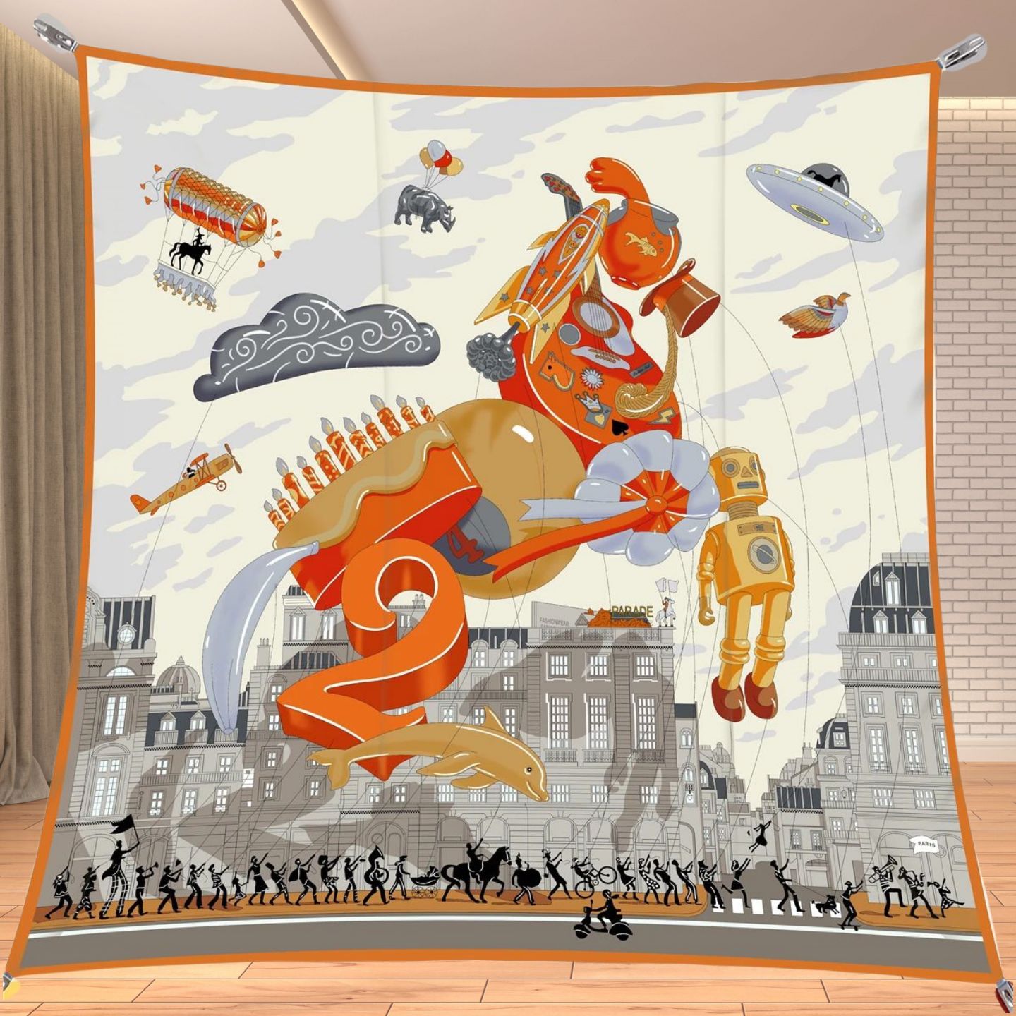 Travel Accessories For Women - 90cm Twill Seidenähnlicher Quadratischer Schal mit