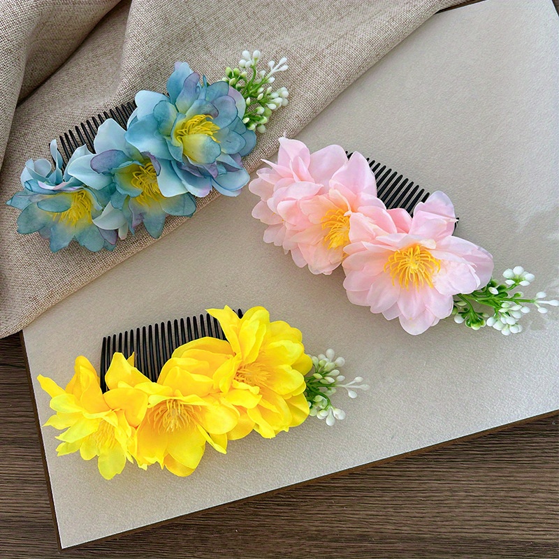 Travel Accessories Bunnings - Pure & Ethereal Blumen-Haarkamm für Frauen