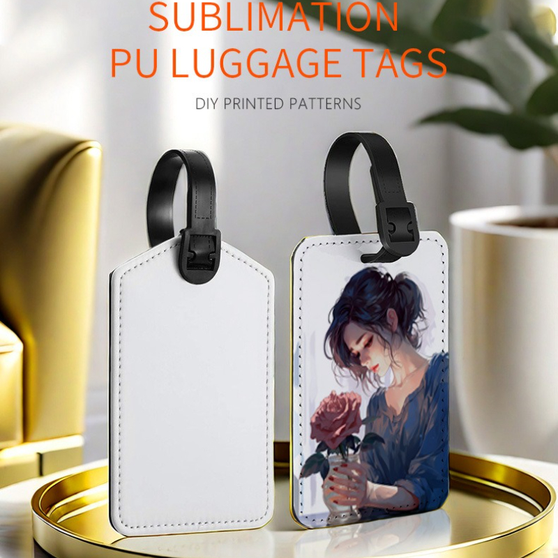 Travel Accessories High End - Gepäckanhänger aus PU-Leder mit individuellem Bild,