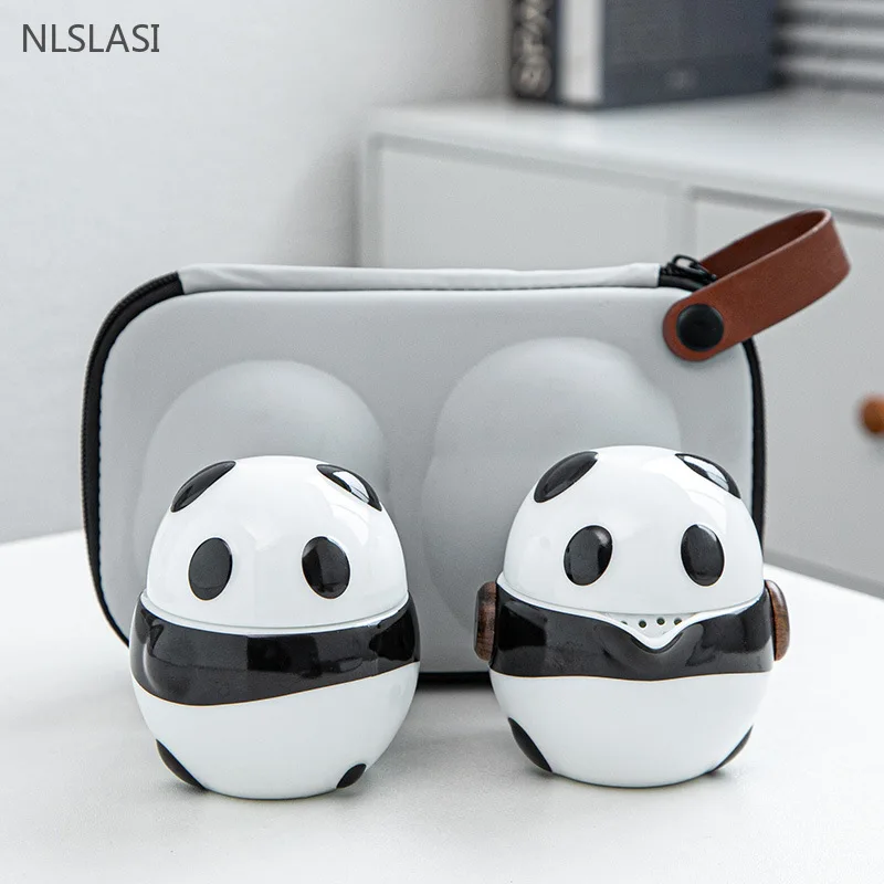 Travel Accessories High End - High-End-Panda-Reise-Teese rvice tragbare schnelle Tasse Teekanne