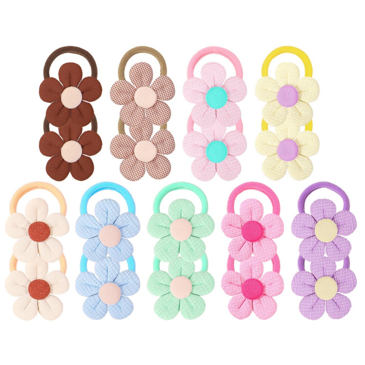Travel Accessories For 4 Year Old - 18 Stück Sonnenblumen-Haargummis für Kinder, Mädchen,