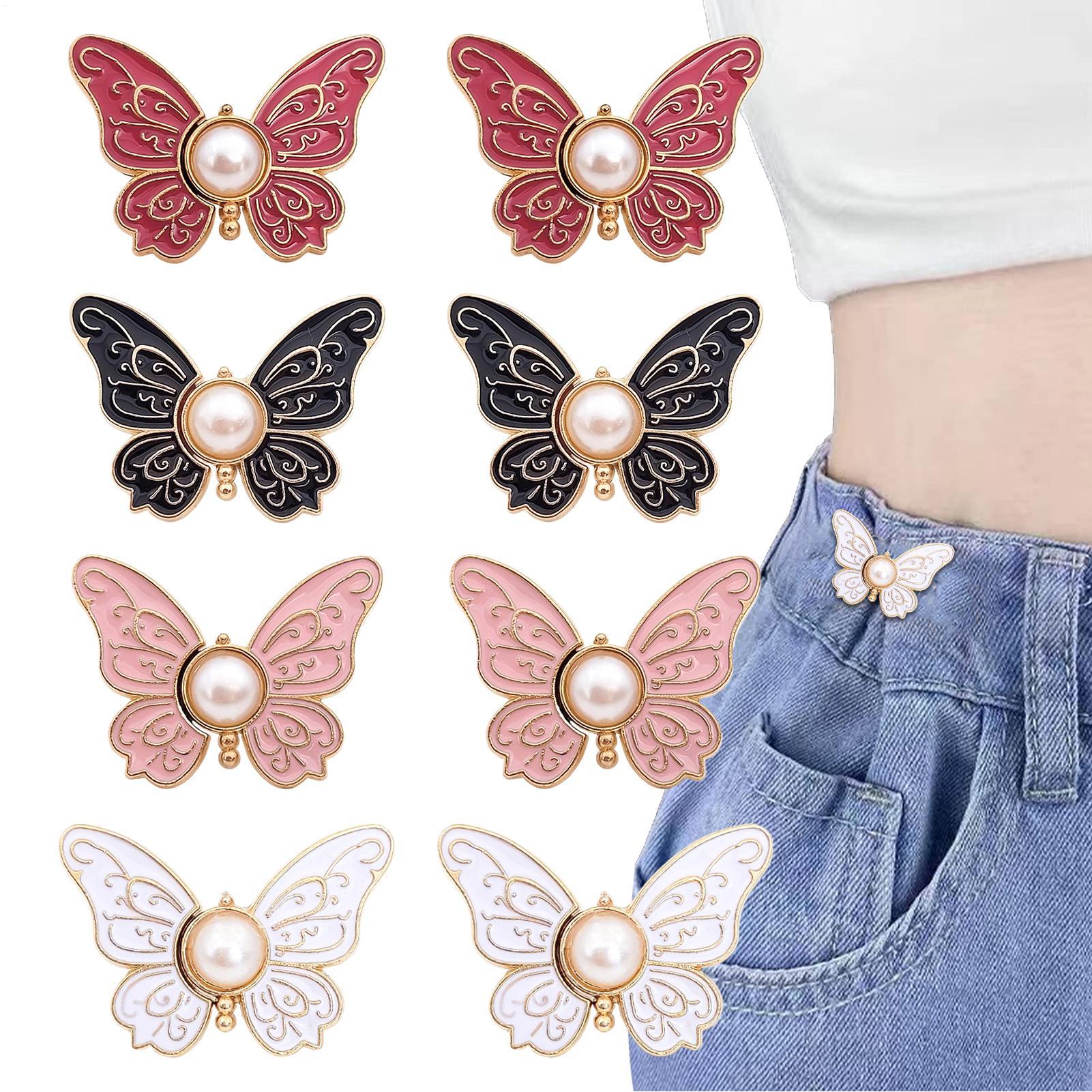 Travel Accessories To Sew - Schmetterlings-Jeansknöpfe, verstellbare Clips für Hosen und