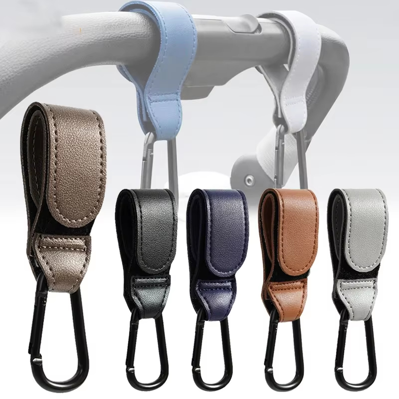 Travel Accessories For 4 Year Old - 2 Stück Leder-Kinderwagenhaken PU Verstellbare Kinderwagenhaken