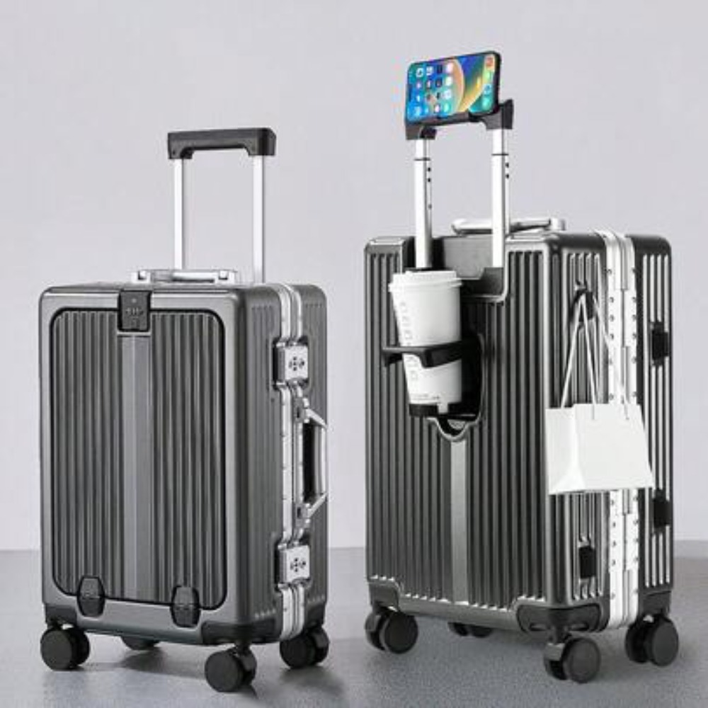 Travel Lock Tsa Approved - 20 Zoll Hartschalen-Handgepäckkoffer mit Aluminiumrahmen, ohne