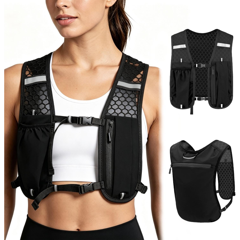 Hydration Pack Backpack - WOOJACK Hydrations-Laufweste Leichter Wasser-Rucksack für Männer