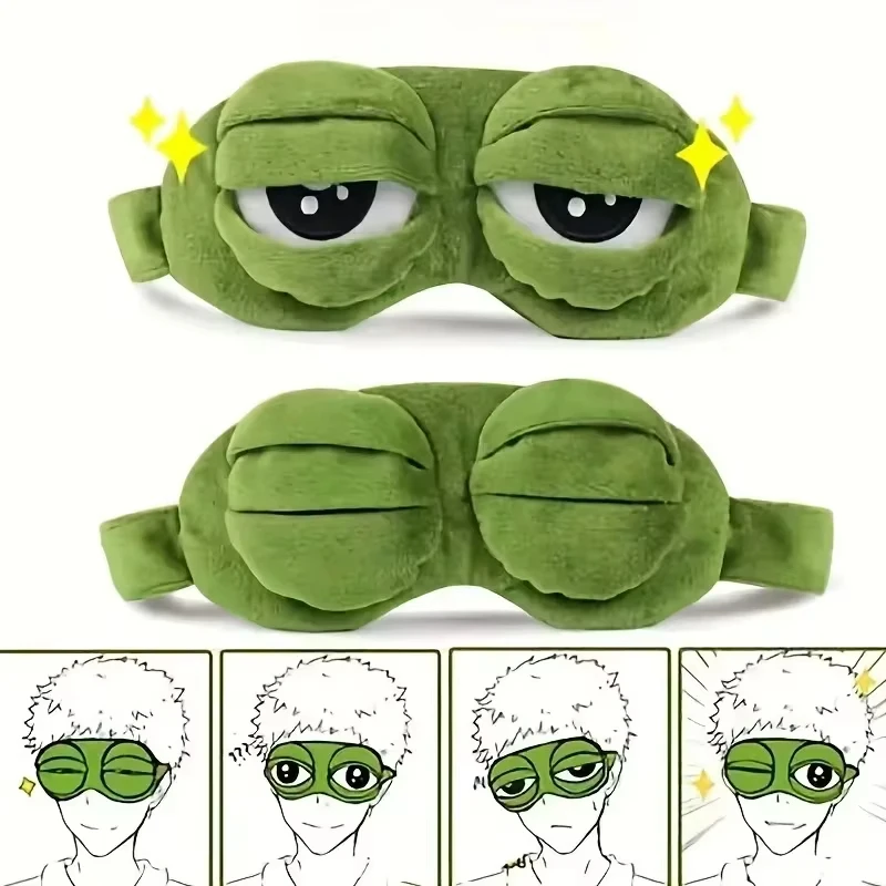 Travel Accessories For Women - Froschförmige Augenmaske für Partys, Lustige Cartoon-Plüsch-Augenmaske,