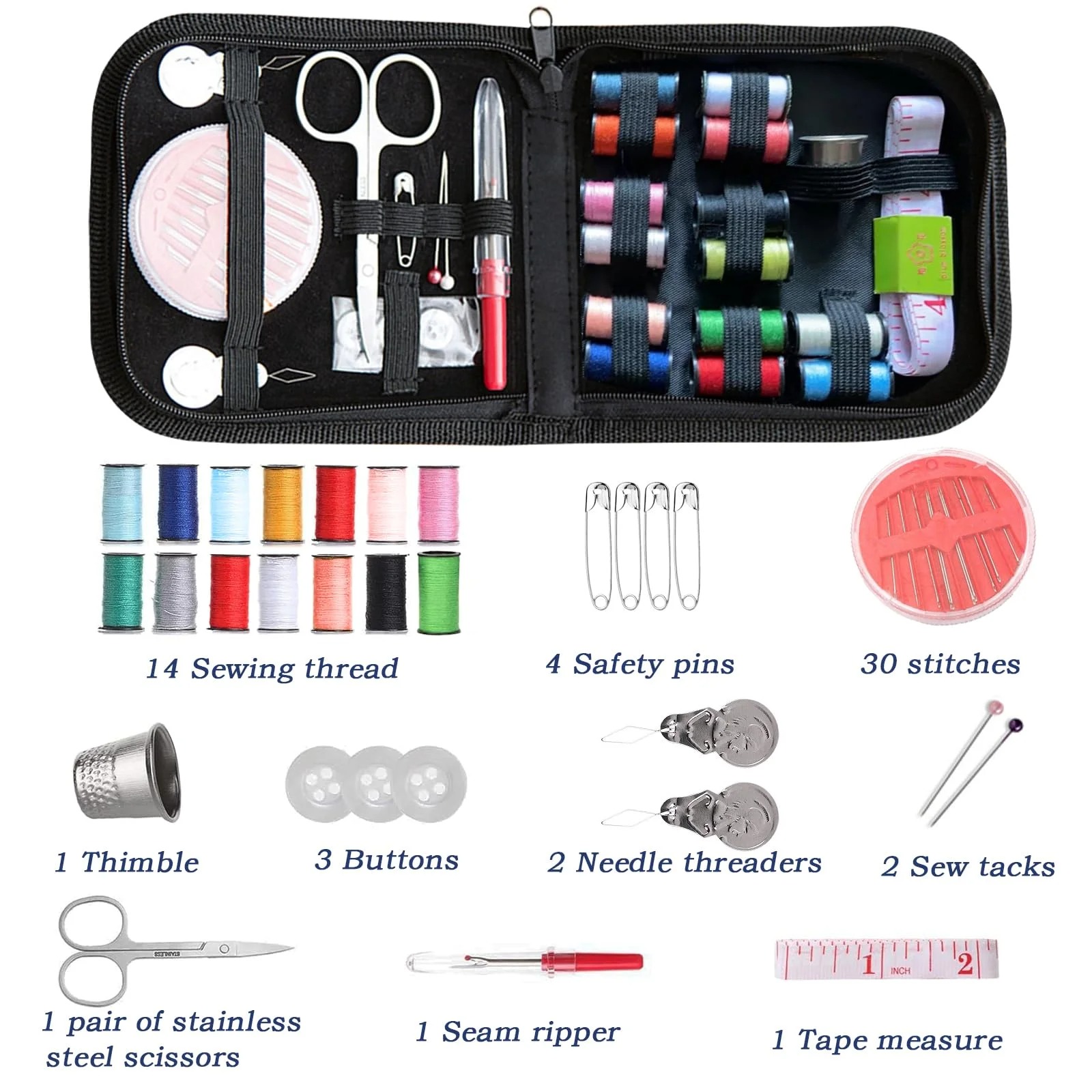 Reise-Nähset, 59-teiliges trag – Travel Accessories To Sew Bewertung und Preis