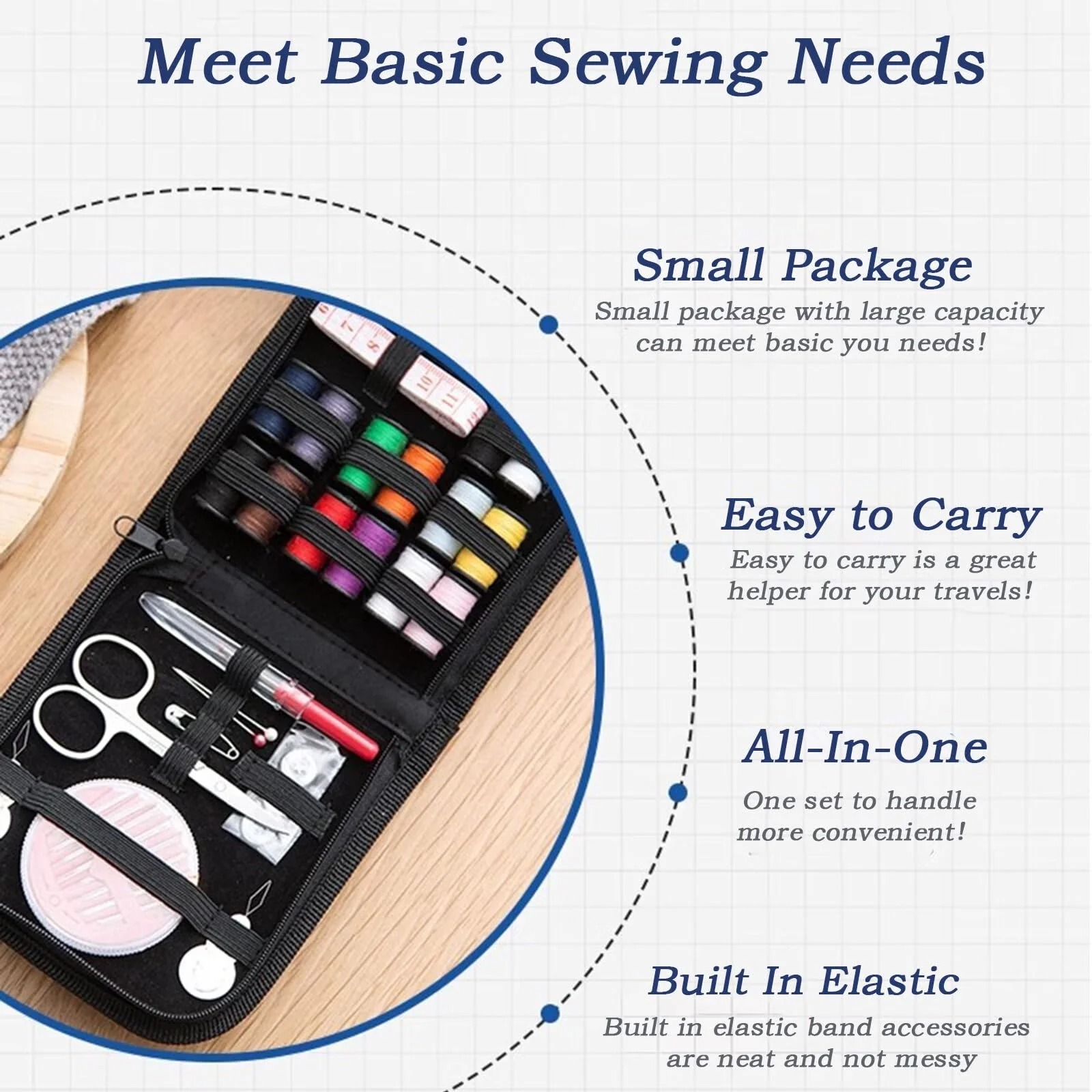 Reise-Nähset, 59-teiliges trag – Travel Accessories To Sew Bewertung und Preis