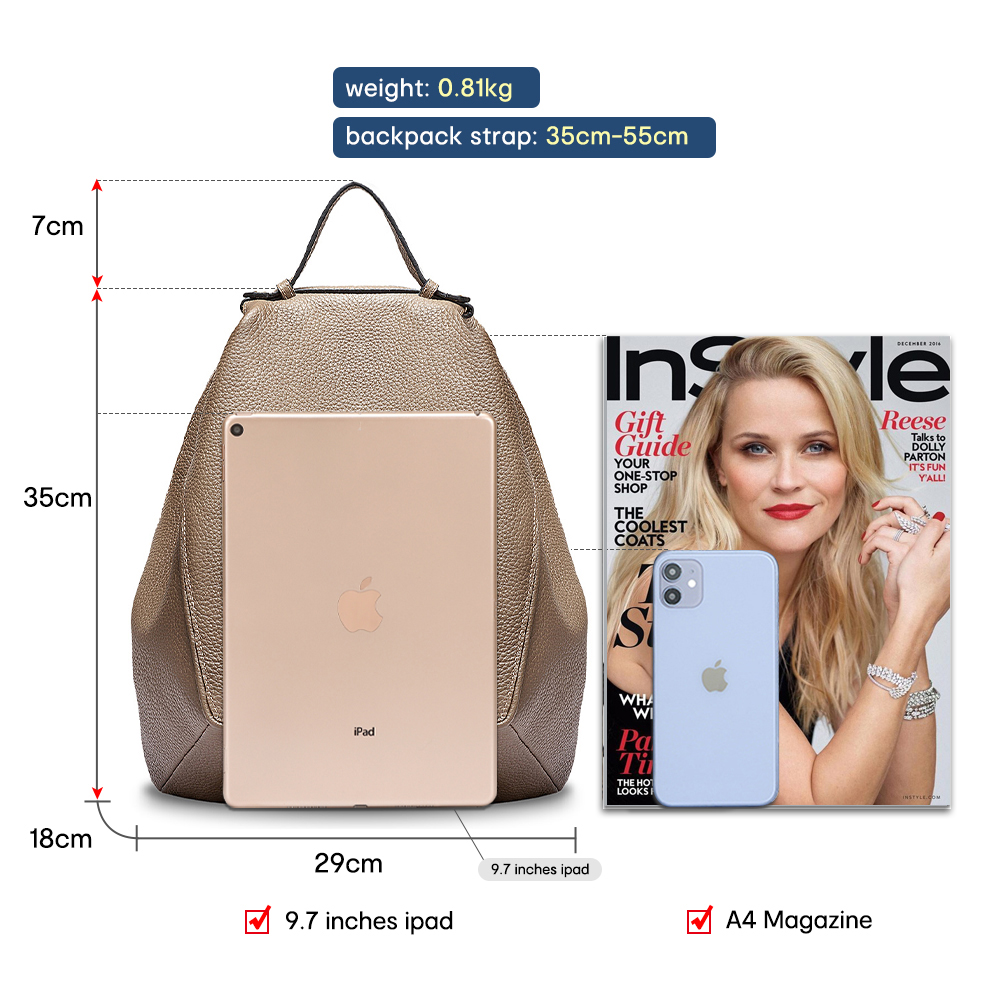 Zency Damen-Rucksack aus 100 % – Travel Accessories Leather Bewertung und Preis