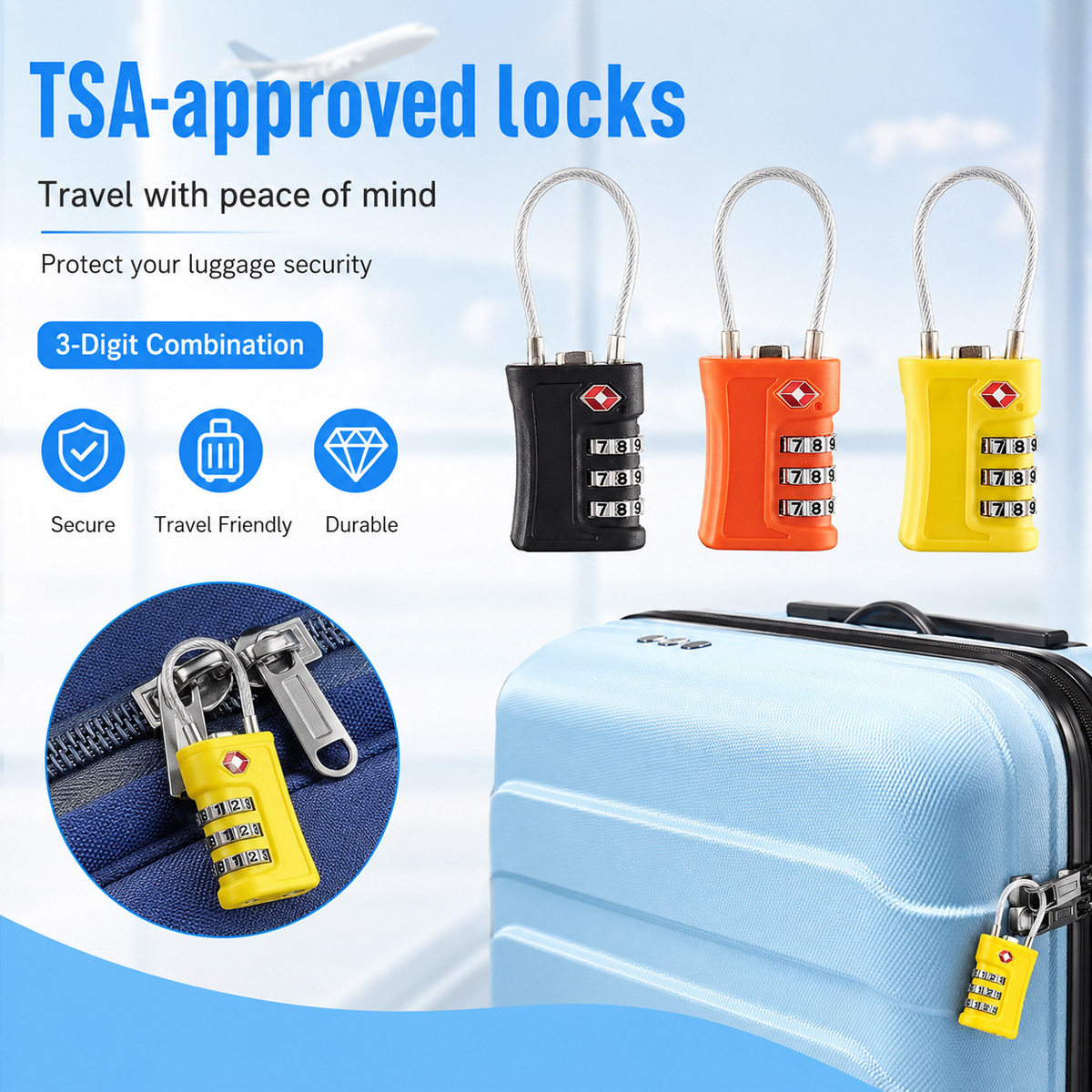 TSA-zugelassenes Gepäckschloss – Travel Lock Tsa Approved Bewertung und Preis