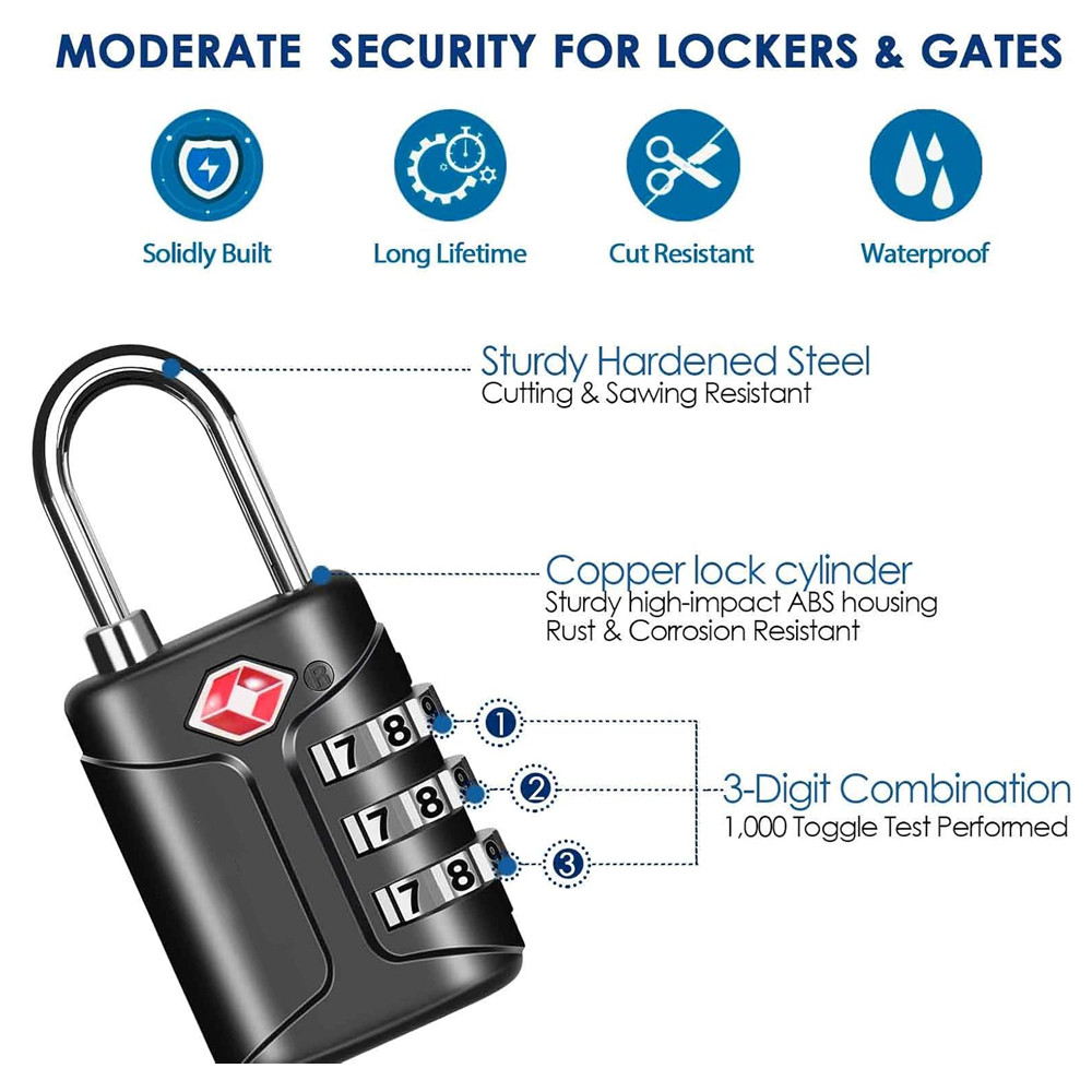 TSA-zugelassene Gepäckschlösse – Travel Lock Tsa Approved Bewertung und Preis