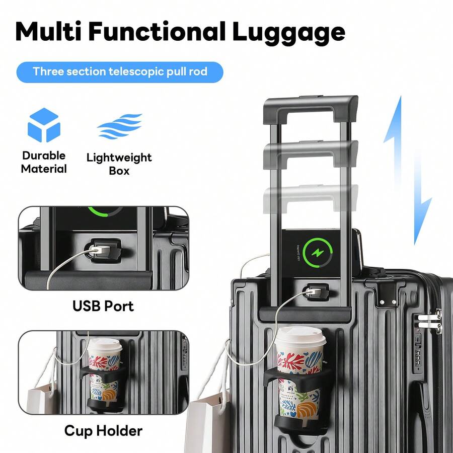 20-Zoll-Handgepäck mit Getränk – Travel Lock Tsa Approved Bewertung und Preis