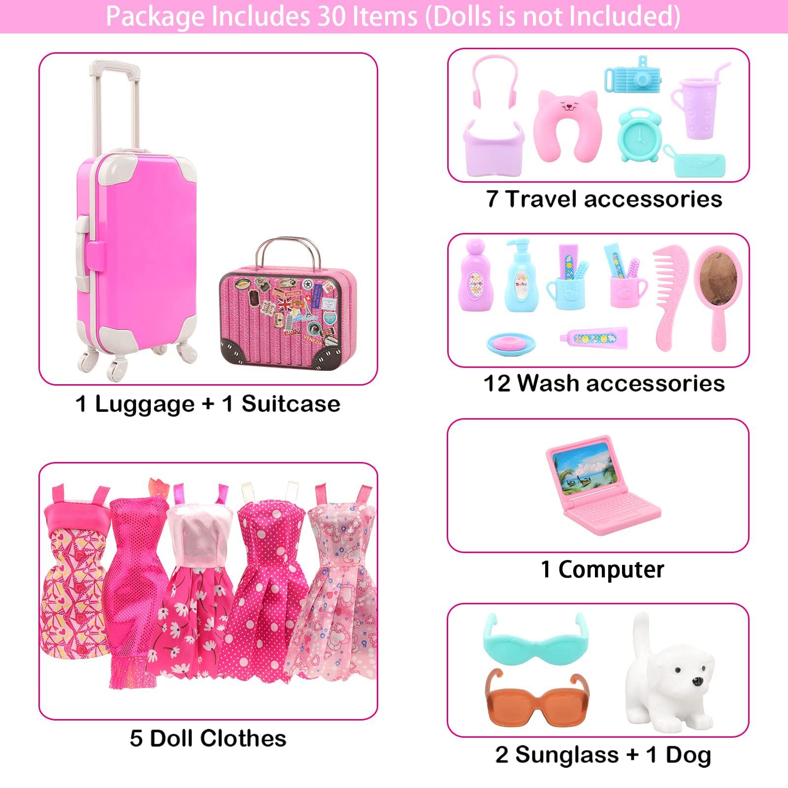 Barwa 30 pcs 4.5lnch Reise möb – Travel Accessories For Europe Bewertung und Preis