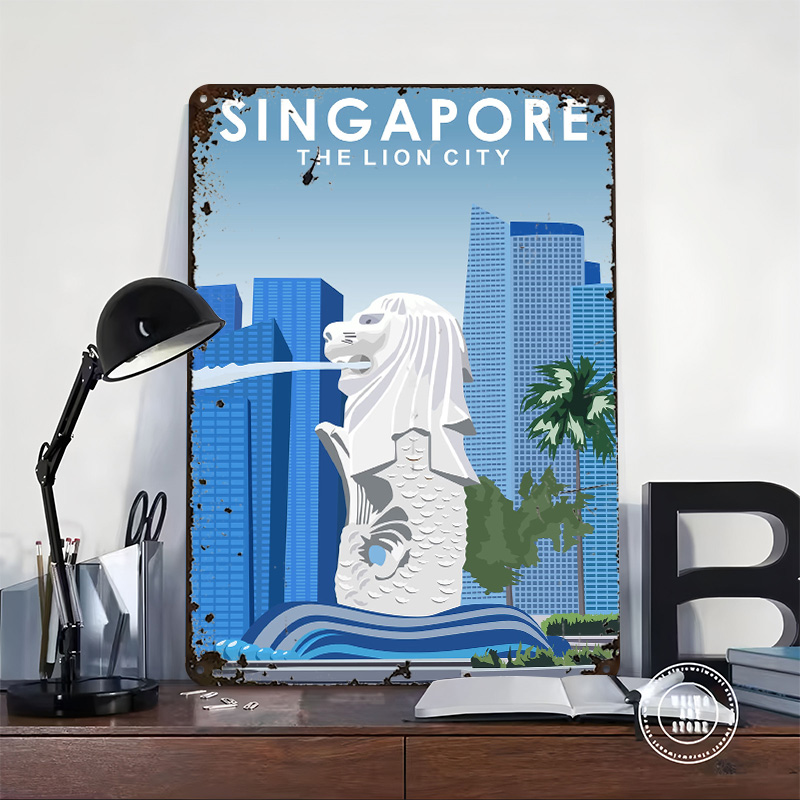Singapore Reise-Metallposter,  – Travel Accessories Singapore Bewertung und Preis