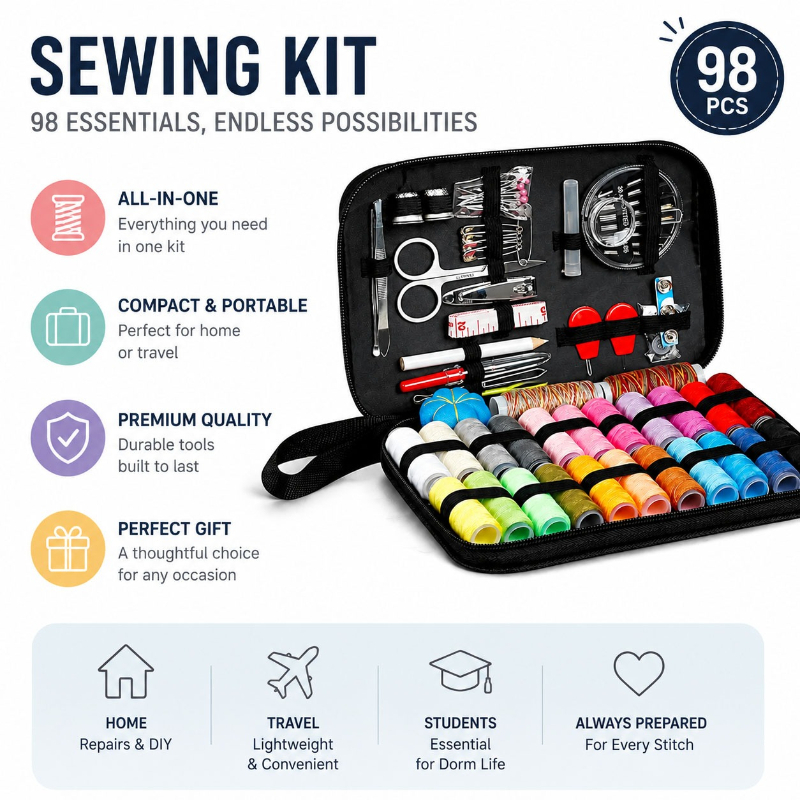68/98-teiliges Nähzubehör-Set, – Travel Accessories To Sew Bewertung und Preis