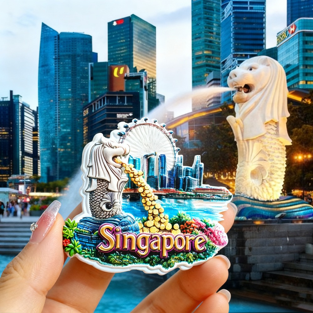 1 x Singapur-Kühlschrankmagnet – Travel Accessories Singapore Bewertung und Preis